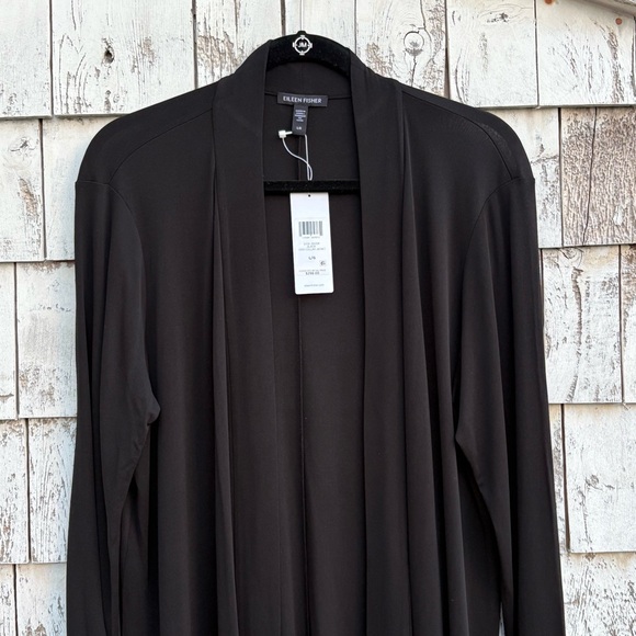 Eileen Fisher Jackets & Blazers - Eileen Fisher 100% Silk Black High Collar Women’s Jacket Sz.L